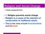 Religion and Social Change