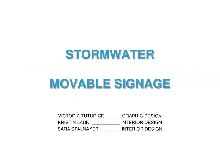 stormwater movable signage