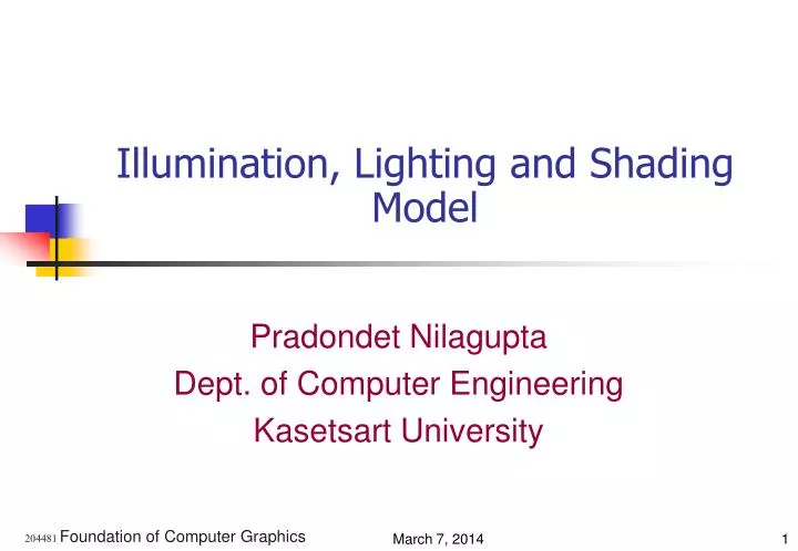 illumination lighting and shading model