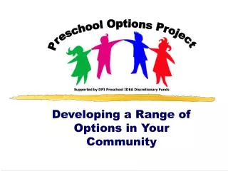 Developing a Range of Options in Your Community