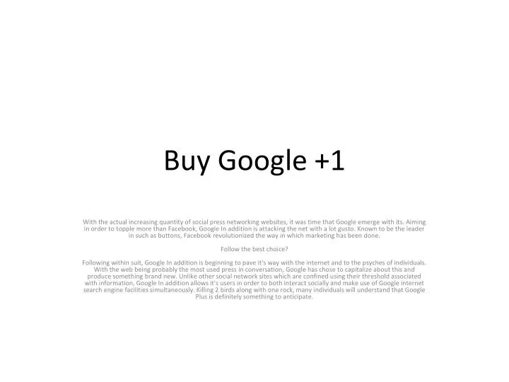buy google 1