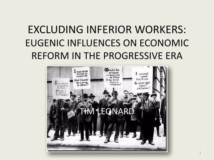 excluding inferior workers eugenic influences on economic reform in the progressive era