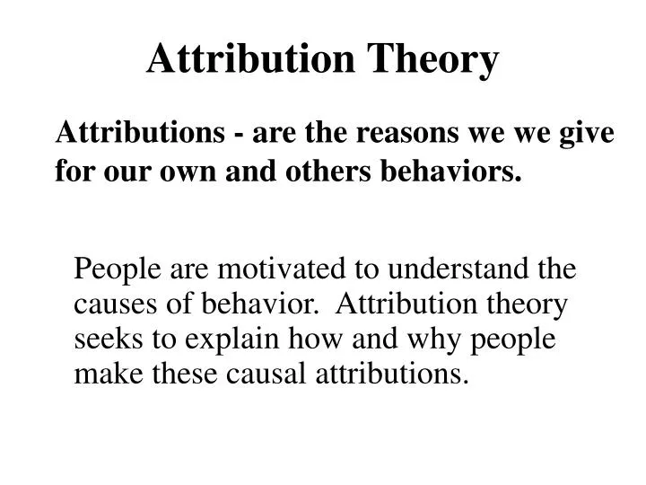 attribution psychology