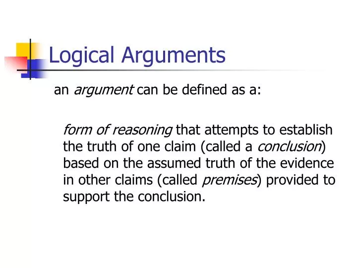 logical arguments
