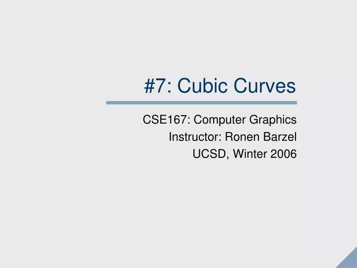 7 cubic curves