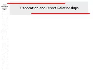 Elaboration and Direct Relationships