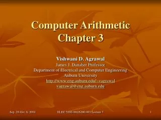 Computer Arithmetic Chapter 3