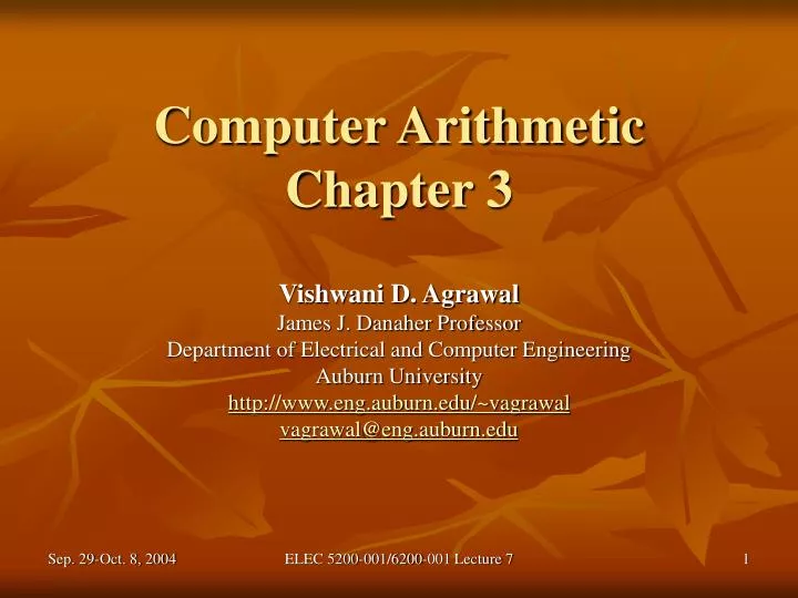 computer arithmetic chapter 3