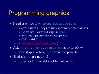 Programming graphics