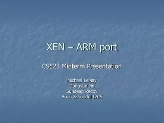 XEN – ARM port