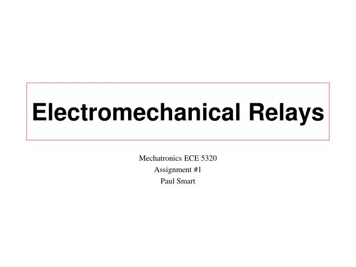 electromechanical relays
