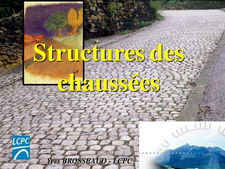 structures des chauss es