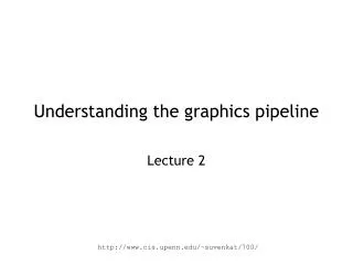 Understanding the graphics pipeline