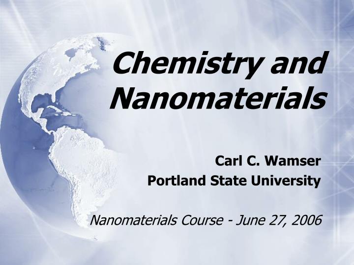 chemistry and nanomaterials
