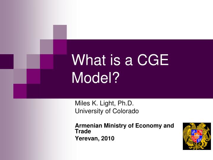 what is a cge model