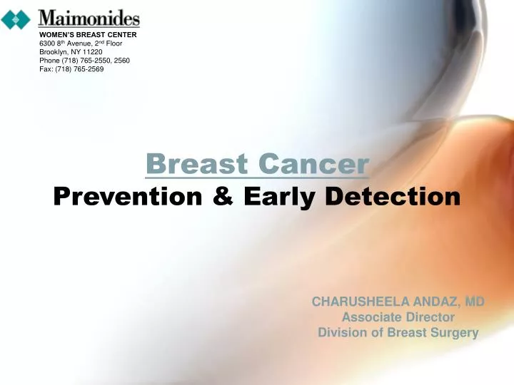 breast cancer prevention early detection