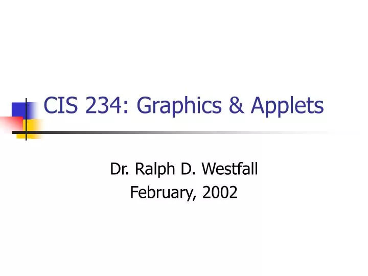 cis 234 graphics applets
