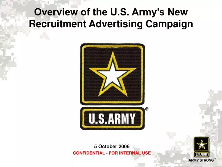 overview of the u s army s new recruitment advertising campaign