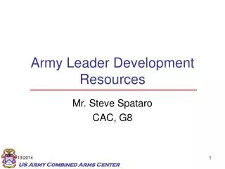 Army Leader Development Resources