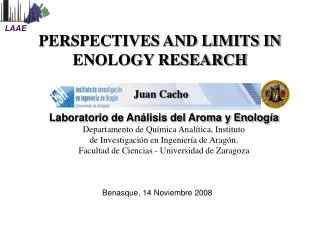 PERSPECTIVES AND LIMITS IN ENOLOGY RESEARCH