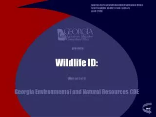 Wildlife ID: