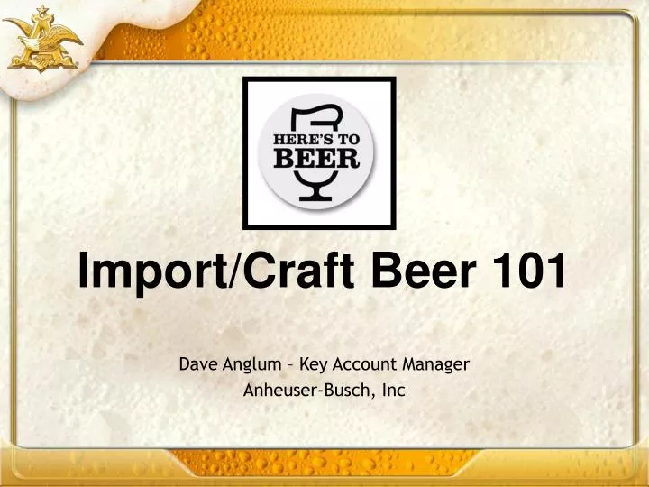 import craft beer 101