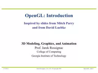 OpenGL: Introduction
