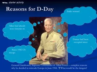 Reasons for D-Day