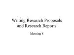 Writing Research Proposals and Research Reports - slide 1