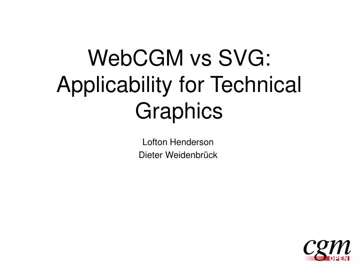 webcgm vs svg applicability for technical graphics
