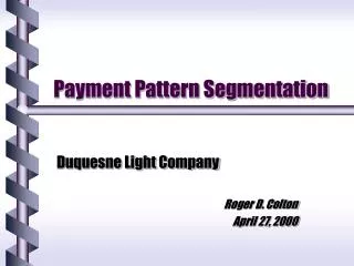 Payment Pattern Segmentation