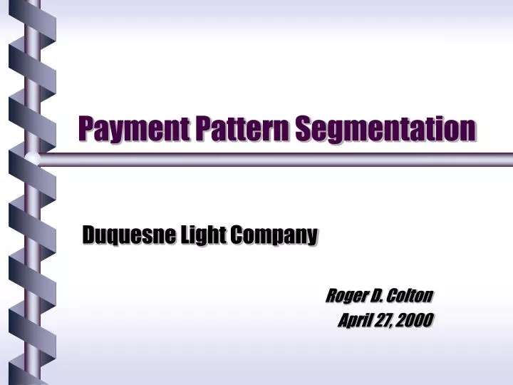 payment pattern segmentation