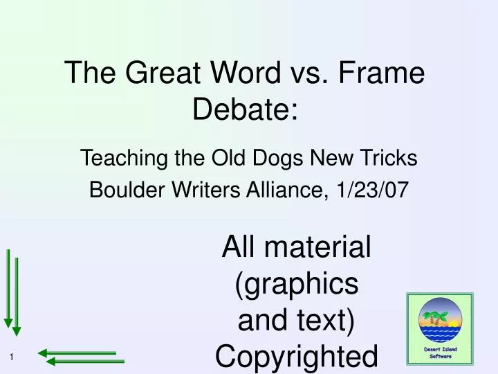 the great word vs frame debate