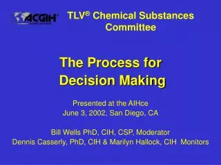 TLV ® Chemical Substances Committee