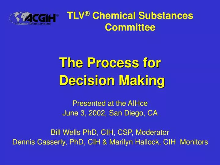 tlv chemical substances committee