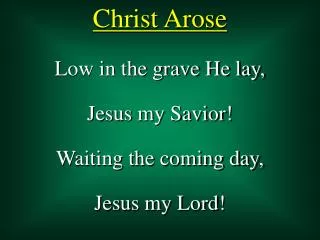 Christ Arose