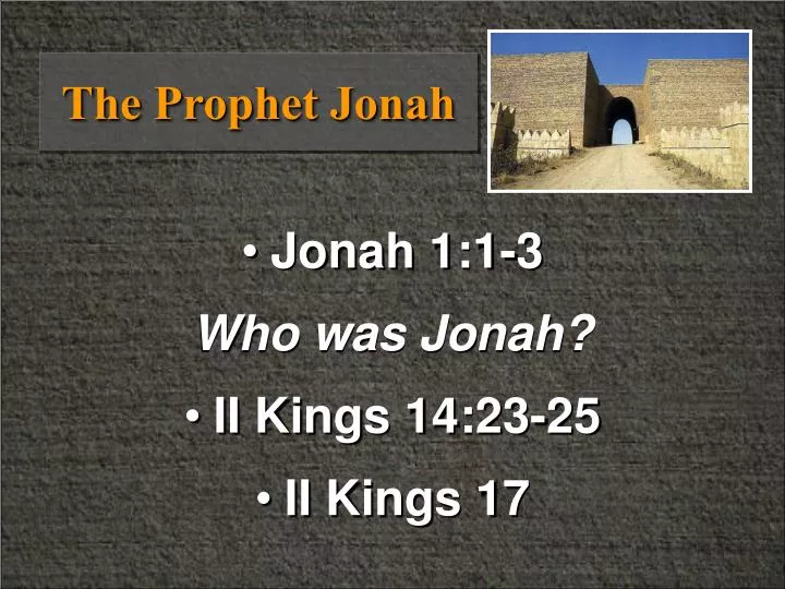 the prophet jonah