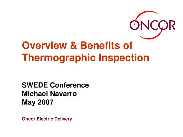 overview benefits of thermographic inspection