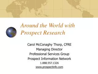 Around the World with Prospect Research