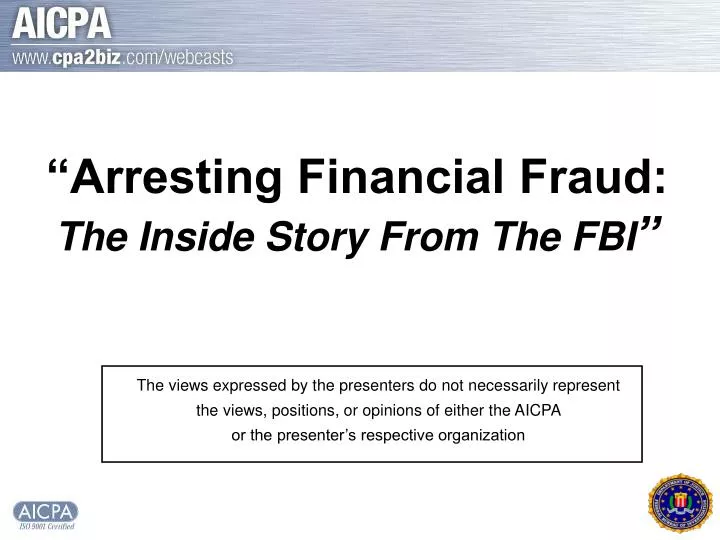 arresting financial fraud the inside story from the fbi
