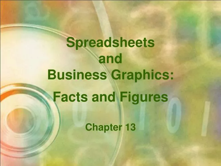 spreadsheets and business graphics facts and figures