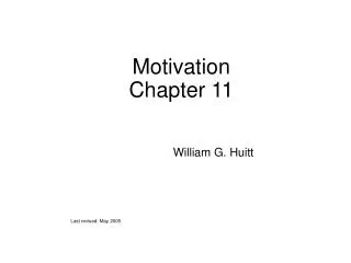 Motivation Chapter 11