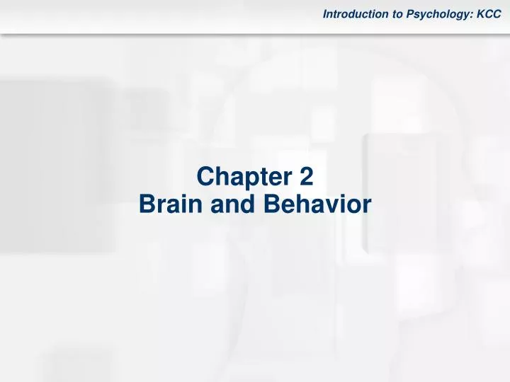 chapter 2 brain and behavior