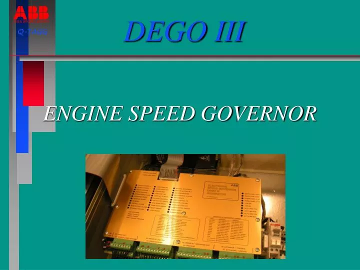 engine speed governor