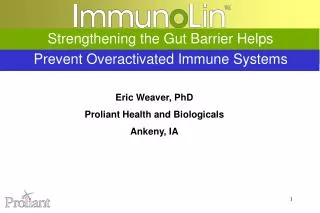 Strengthening the Gut Barrier Helps Prevent Overactivated Immune Systems