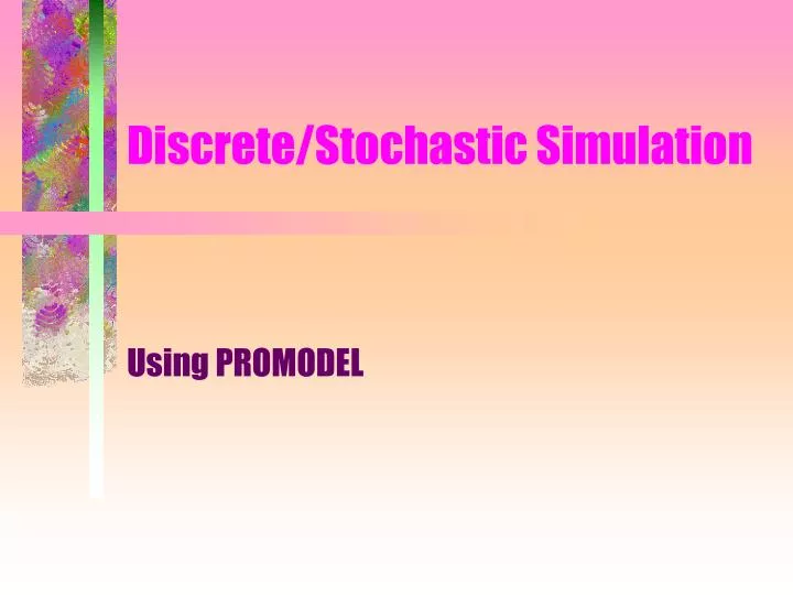 discrete stochastic simulation