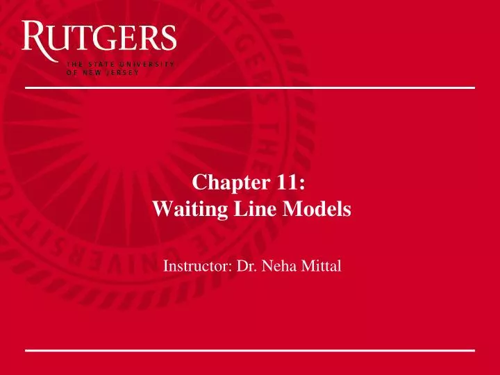 chapter 11 waiting line models