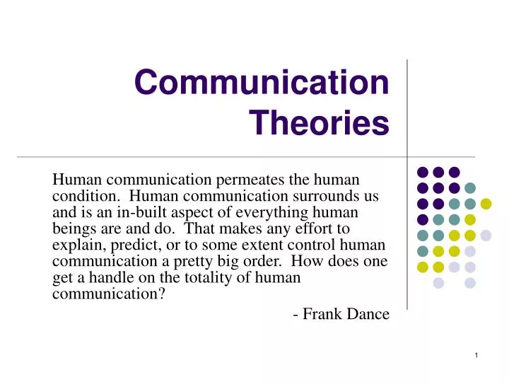 communication theories