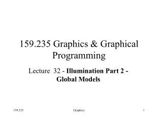 159.235 Graphics &amp; Graphical Programming