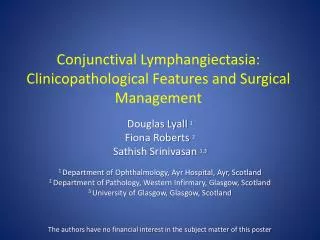 Conjunctival Lymphangiectasia: Clinicopathological Features and Surgical Management
